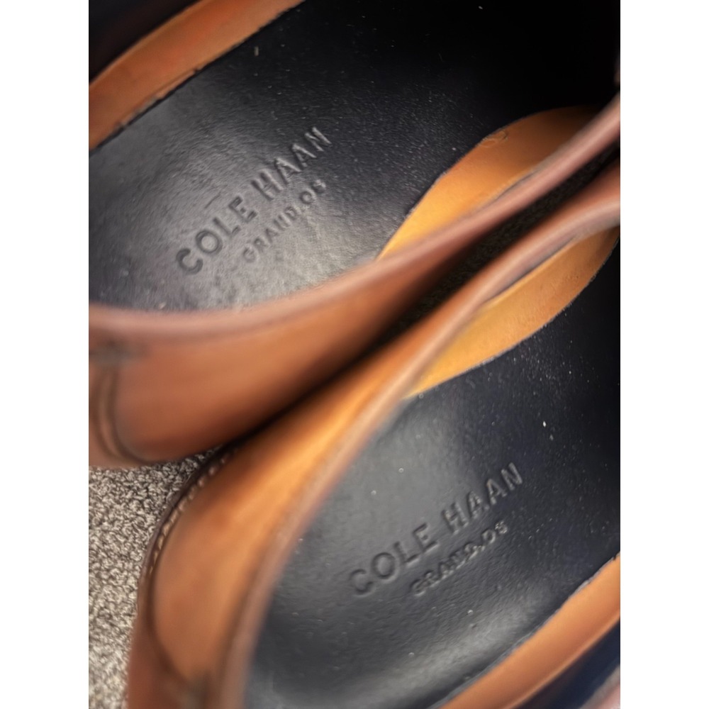 Cole‎ Haan Grand OS Brown Leather Cap Toe Oxford Mens Size 11 M Dress Shoes - Picture 7 of 7